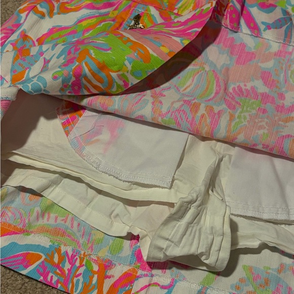 Lilly Pulitzer Marigold Skort Resort White Scuba to Cuba Sz 12 Like New - Picture 5 of 8